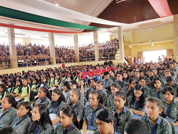 Para Siswa SMA dan SMK di wilayah Tapanuli Utara dalam acara Sosialisasi Etika Budaya Politik di Tapanuli Utara