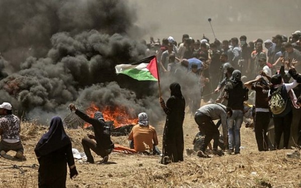 demonstran Palestina
