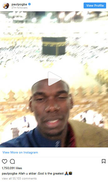 akun instagram Paul Pogba