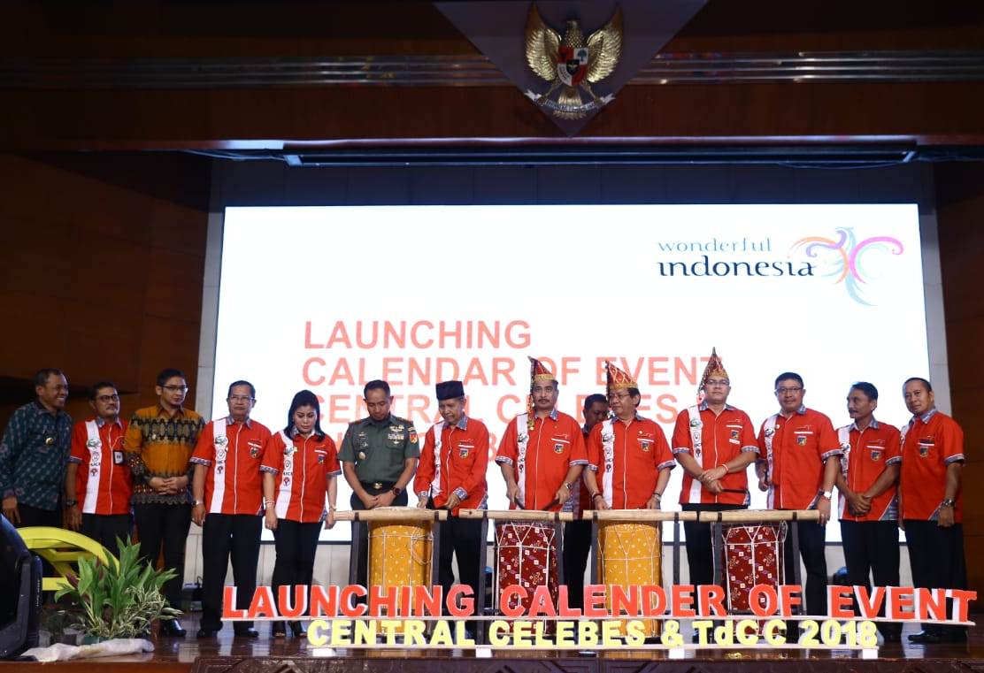 Launching Calender of Event Sulawesi Tengah 2018 di kantor Kementerian Pariwisata (Kemenpar) Jakarta, Selasa (17/7).