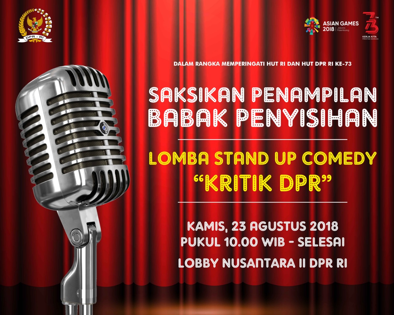 Lomba Stand Up Comedy Kritik DPR