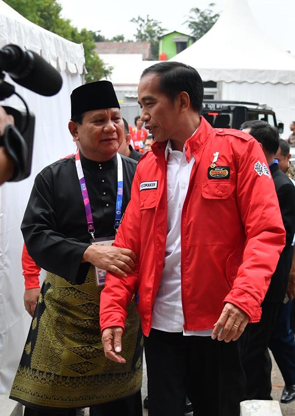 Momen akrab Presiden Jokowi dengan Prabowo Subianto