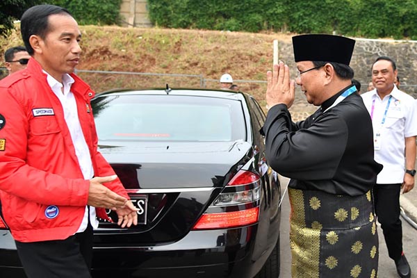 Presiden Jokowi dan Prabowo Subianto