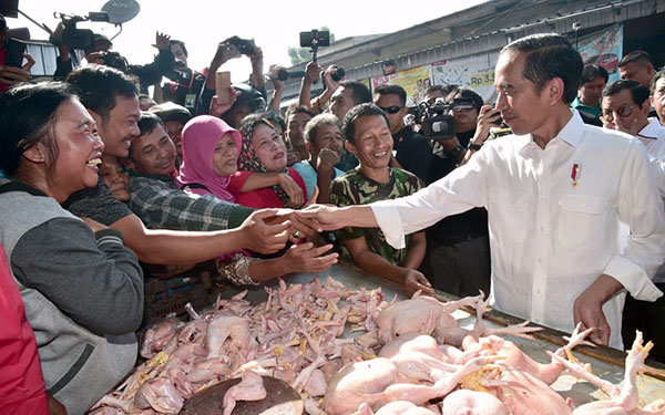 Ketika Jokowi Blusukan ke Pasar Ngemplak, Pemerintahan Jokowi - JK