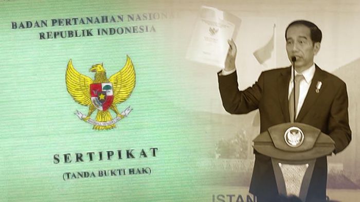 jokowi rampungkan sertifikat tanah di 2019 (:ist)