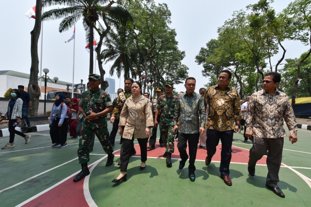 Pimpinan DPR Tinjau Pengamanan Kompleks Parlemen Jelang Pelantikan Presiden