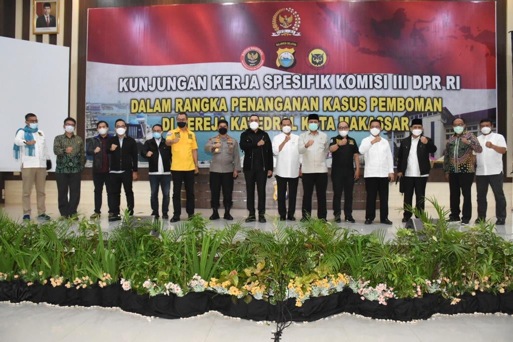Pasca-Aksi Teror, Komisi III Tinjau Kesiapan BNPT, Densus 88 dan Polda Makassar