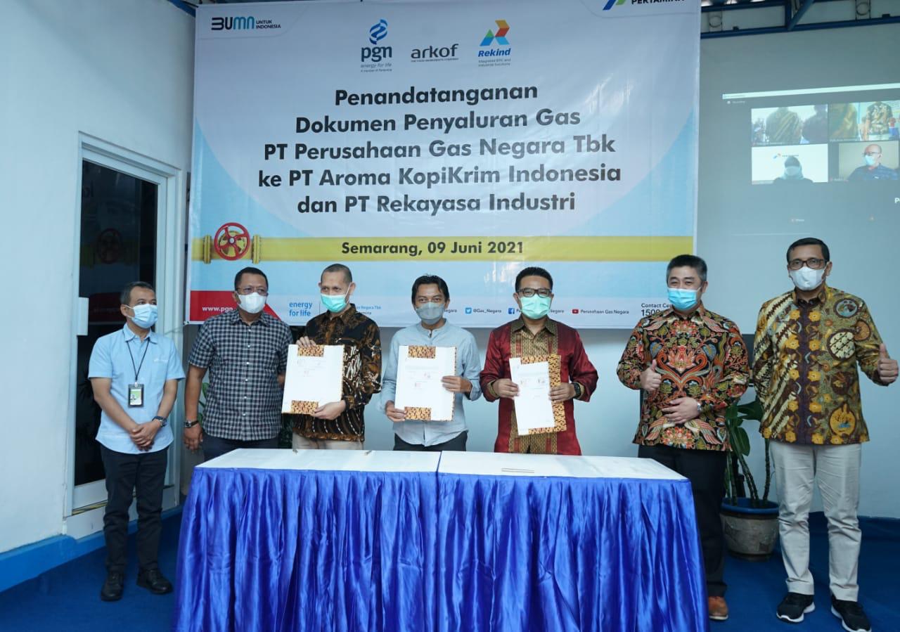 PGN Penuhi Kebutuhan Gas PT. Aroma KopiKrim Indonesia di Jawa Tengah